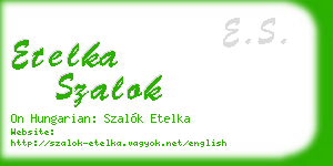 etelka szalok business card