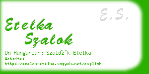 etelka szalok business card